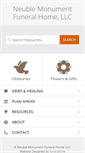 Mobile Screenshot of neublemonumentfuneralhome.com